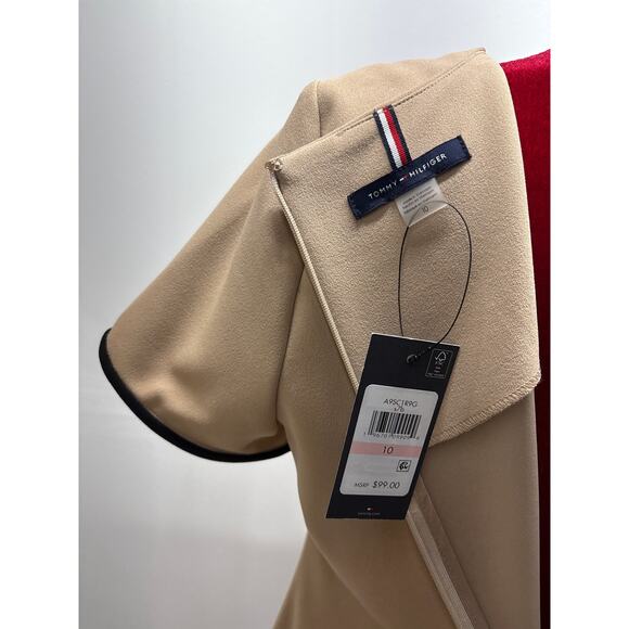 Tommy Hilfiger dresses, scuba crepe trim high neck dress size 10 packets new - Picture 2 of 8